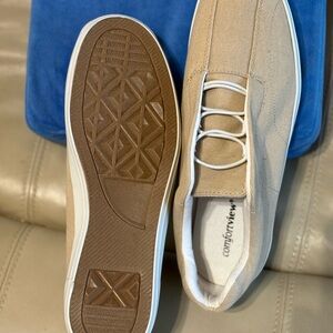 comfortview Beige Canvas Slip-On Sneakers